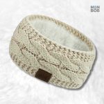 Bandeau cache oreille beige, accessoire chaud et stylé