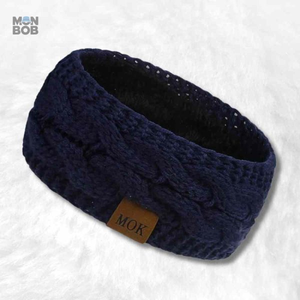 bandeau-cache-oreille-bleu-1 Bandeau Cache Oreille bleu en tissu doux pour protéger du froid