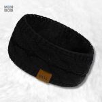 Bandeau cache oreille noir élégant et confortable