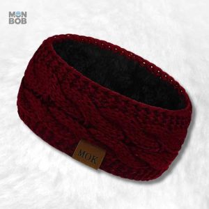 Bandeau cache oreille rouge pour un style chaleureux et confortable
