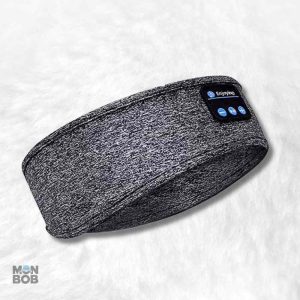 Bandeau écouteur gris en fourrure pour un confort optimal
