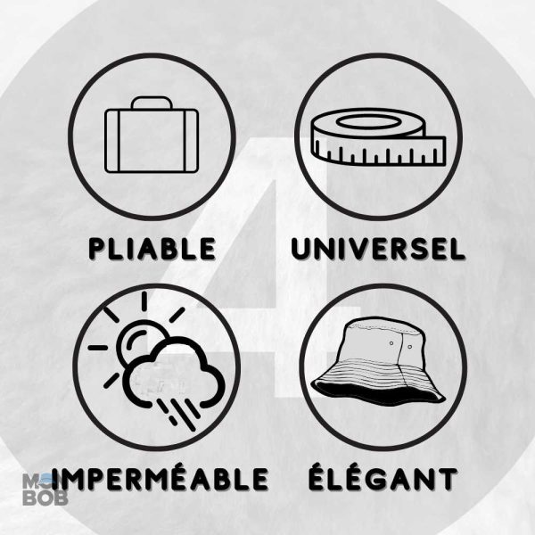 Chapeau bob bleu avec ficelle, idéal pour les activités en extérieur