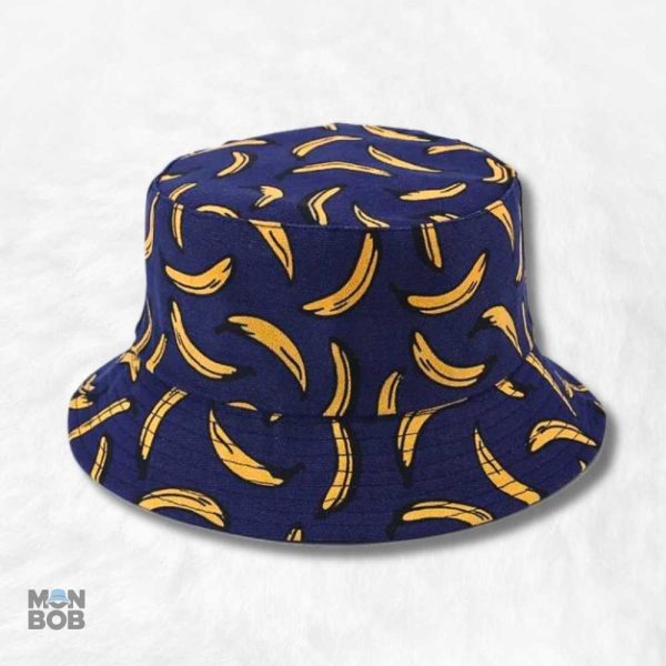 Chapeau bob léger et pratique, motif banane