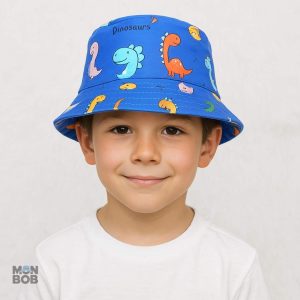 Chapeau enfant motif dinosaure, parfait pour les sorties en plein air