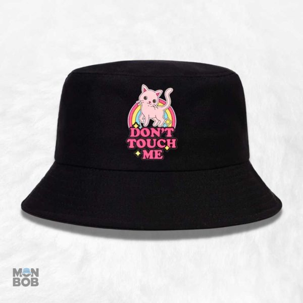 Chapeau original Bob avec illustration de chat