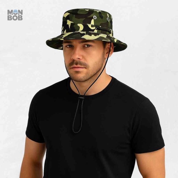 Chapeau camouflage ajustable idéal pour vos aventures en nature