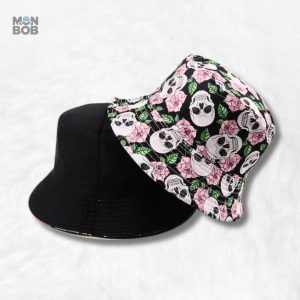 Bob réversible à motifs de crâne