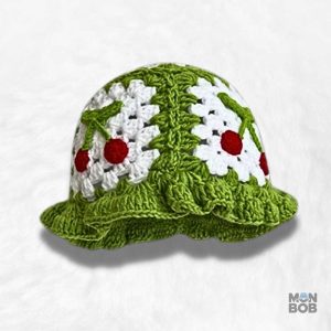 Bob en Crochet Cerise, accessoire tendance pour l'été