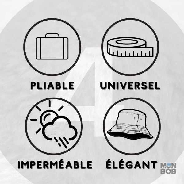 Accessoire de pluie noir, alliant style et fonctionnalité