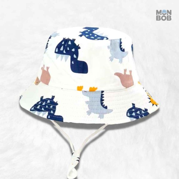 Bob enfant blanc avec motifs de dinosaures colorés