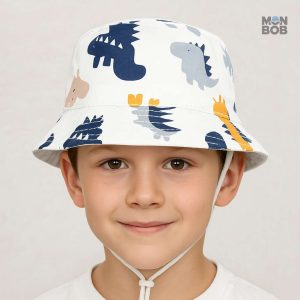 Chapeau bébé léger à motifs de dinosaures amusants