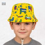 Bob bébé avec motifs colorés, parfait pour les sorties estivales