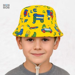 Bob bébé avec motifs colorés, parfait pour les sorties estivales