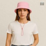 Chapeau bob féminin rose, idéal pour les journées ensoleillées