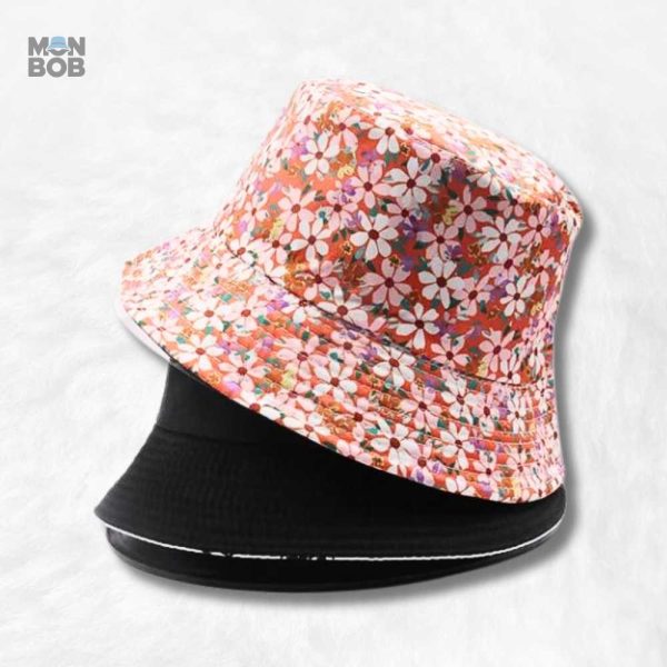 Chapeau réversible floral, idéal pour les sorties en plein air