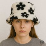 Bob tendance en fourrure avec imprimé floral élégant