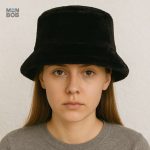 Chapeau en fourrure noir, accessoire mode chic et cosy