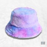 Chapeau fourrure style tie and dye