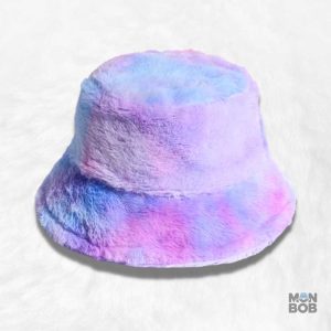 Chapeau fourrure style tie and dye