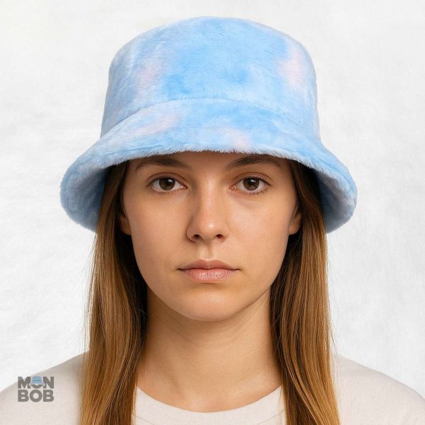 Chapeau original fourrure tie dye