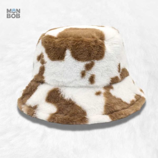 Accessoire mode : bob en fourrure vache