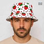 Bob Festival Fraise - Chapeau coloré pour événements en plein air