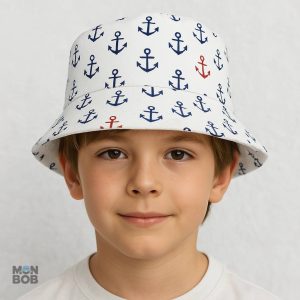 Bob blanc tendance, style marin pour garçons en été