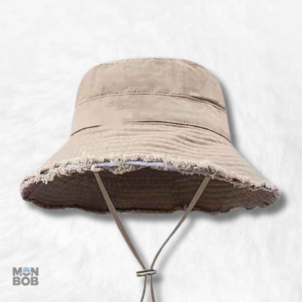 Bob Homme Été Beige en tissu léger pour un style décontracté