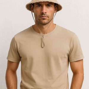 Chapeau été beige pour homme, accessoire mode essentiel