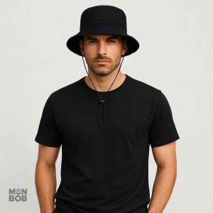 Accessoire mode noir pour homme, idéal pour l'été