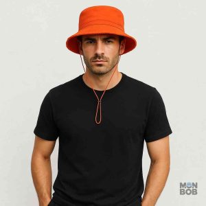 Chapeau orange pour homme, idéal pour les journées ensoleillées