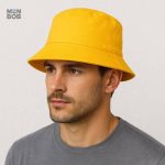 Chapeau bob uni jaune, style décontracté pour toutes occasions