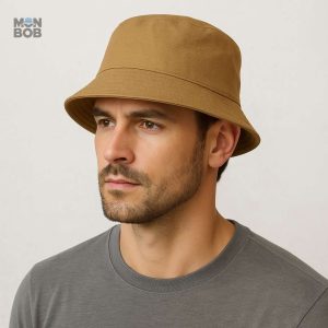 Chapeau Bob Kaki, style décontracté pour homme