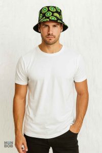 Bob réversible aux motifs Kiwi, style unique et coloré