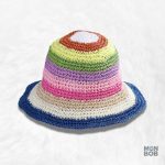 Chapeau en Crochet Multicolore, style décontracté