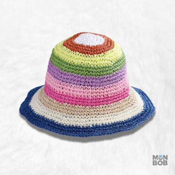 Chapeau en Crochet Multicolore, style décontracté