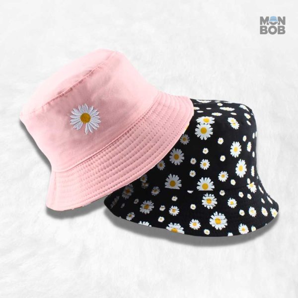 Accessoire mode : bob Marguerite réversible pour hommes et femmes