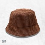 Bob marron en velours côtelé pour un style décontracté