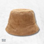 Chapeau bob en velours côtelé, couleur marron, tendance mode