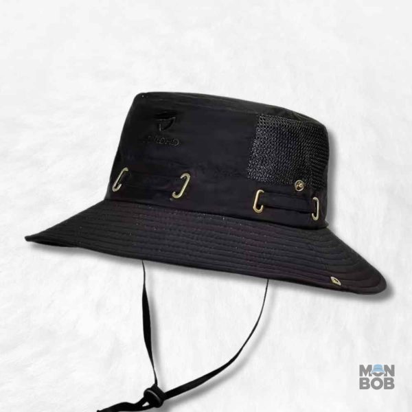 Bob randonnée homme noir et ficelle, accessoire outdoor