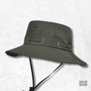 Bob randonnée homme ficelle vert, accessoire idéal pour l'été