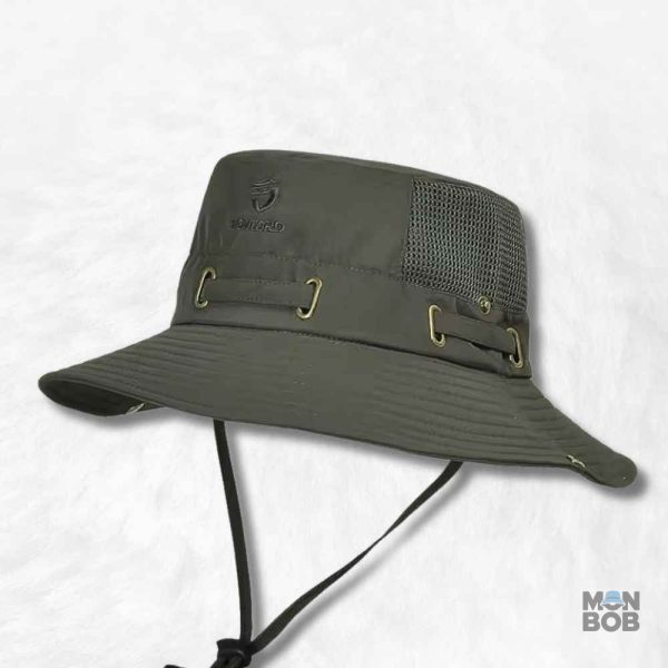 Bob randonnée homme ficelle vert, accessoire idéal pour l'été