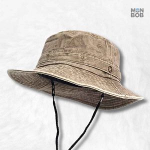 Bob randonnée homme marron, style décontracté pour l'extérieur
