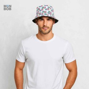 Chapeau réversible avec motif ananas, accessoire tendance