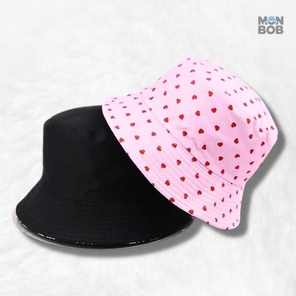 Bob réversible avec motif cœur, accessoire tendance