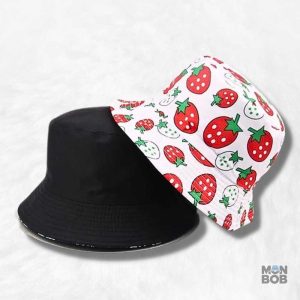 Bob réversible fraise, accessoire tendance pour l'été