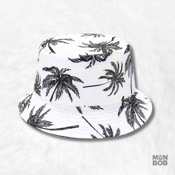 Bob réversible Palmier blanc pour un style estival