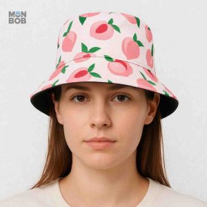 Bob réversible, coloris pêche, parfait pour l'été