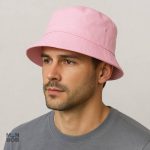Chapeau bob homme, style décontracté et couleur rose