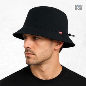 Chapeau noir ajustable idéal pour les activités de plein air